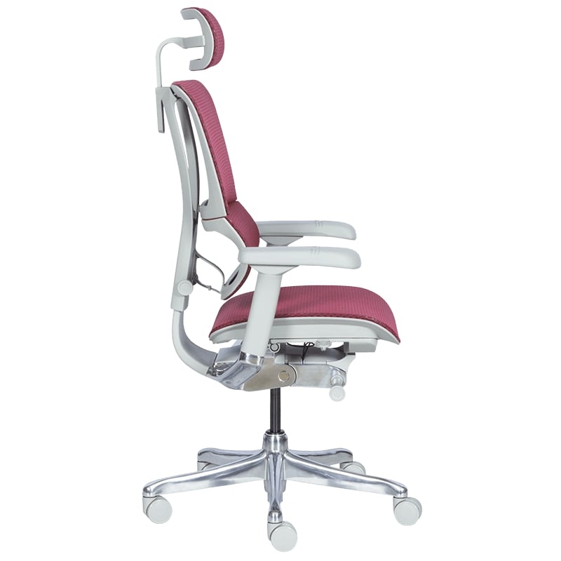 Ергономичен офис стол - IOO Elite 2 сива рамка-червен